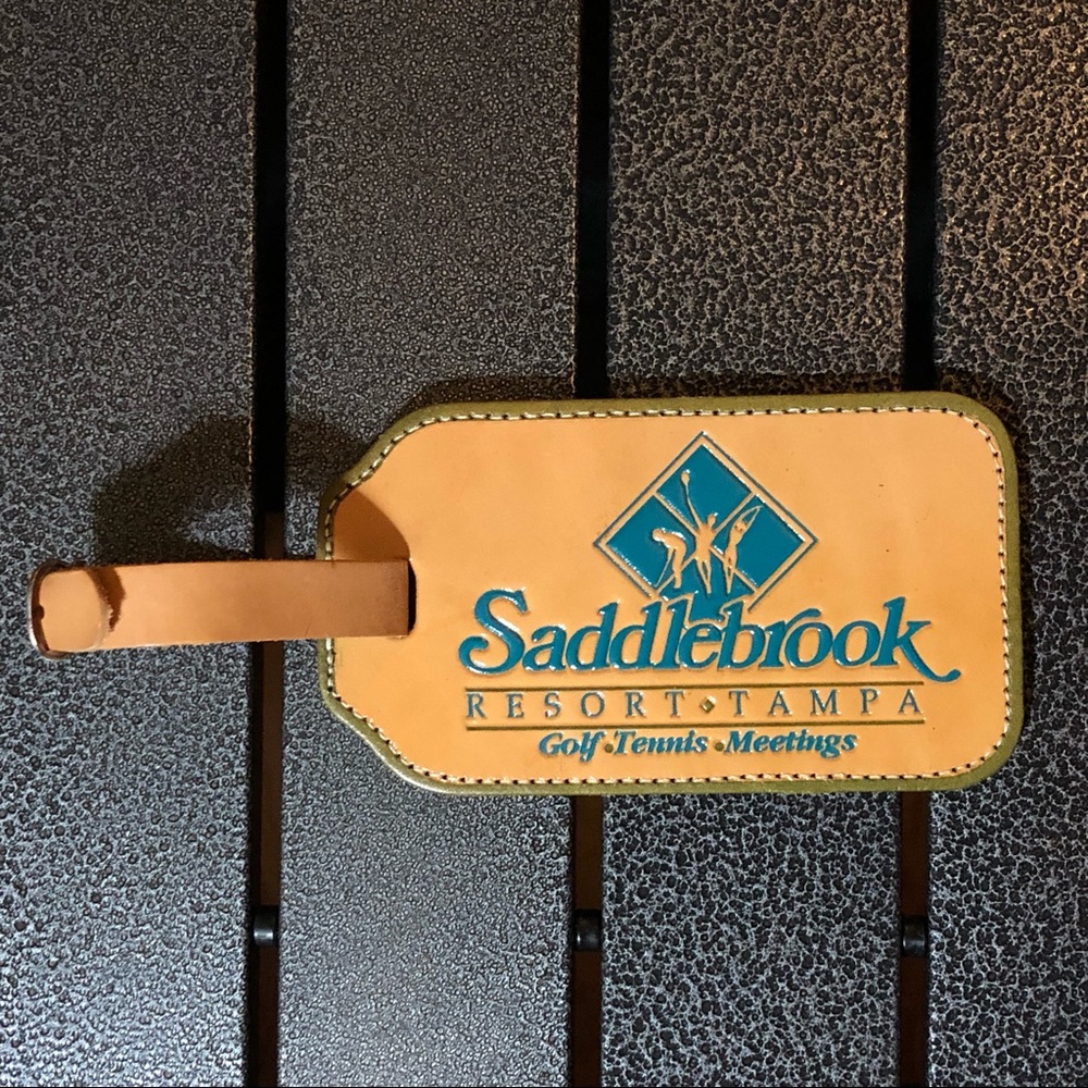 Saddlebrook Leather Resort Tag